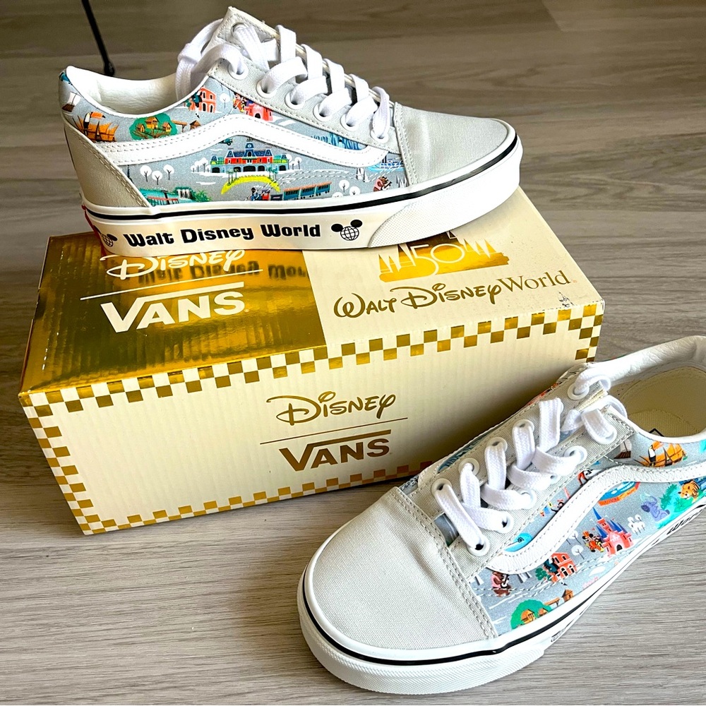 Vans Disney 50th Anniversary Old Skool Disney Park Map Mens 4 Womens 5.5